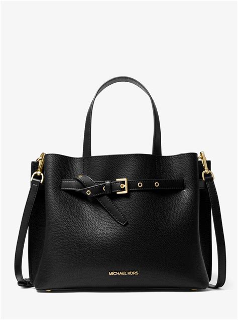 michael kors large pebbled leather satchel|Emilia Large Pebbled Leather Satchel .